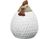 Dekofigur Huhn Lafiora H 19,5 Cm Keramik Weiß