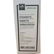 Medline MDT221204 Non-Sterile Tubular Stockinette 4" X 25 Yd 1-Roll