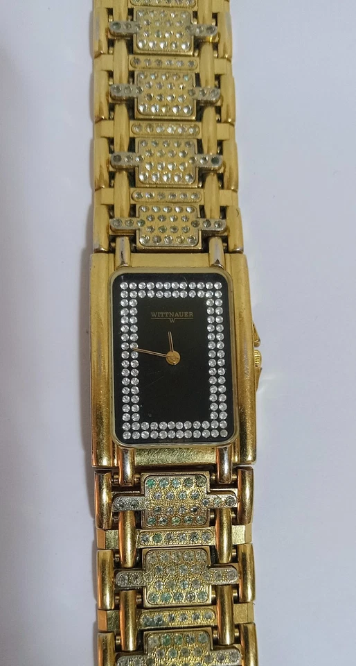 Relógio Elgin tom dourado diamante FM486GT pulseira link 7,5" - Imagem 2 de 4