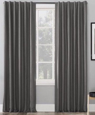 Sun Zero 100% Blackout Back Tab Curtain Panel Gray 50in x 63in