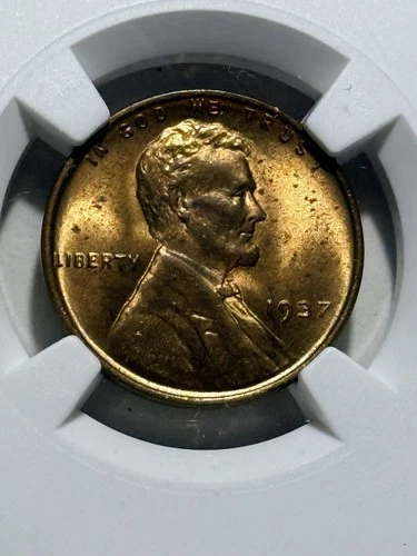 1937 Wheat Penny MS-63 RB