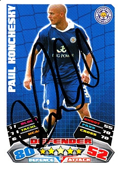 Leicester City F.C Paul Konchesky Hand Signed 11/12 Championship Match Attax. - Picture 1 of 1
