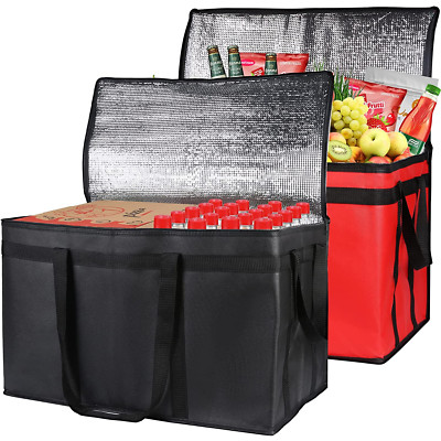 2 Pack XXXL Insulated Food Delivery Driver Bag Catering Restaurant Durable NEW