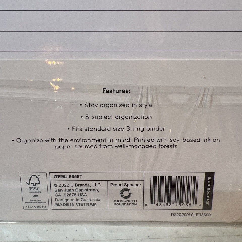 7 PACKS 5ct Patterned Poly Tab Dividers “Retro Remix” TOTAL 35 FOLDERS ...