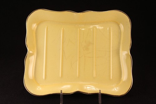Vtg Royal Winton Grimwades China Yellow Petunia Flower Butter Dish Cheese Keeper - 第 13/17 張圖片