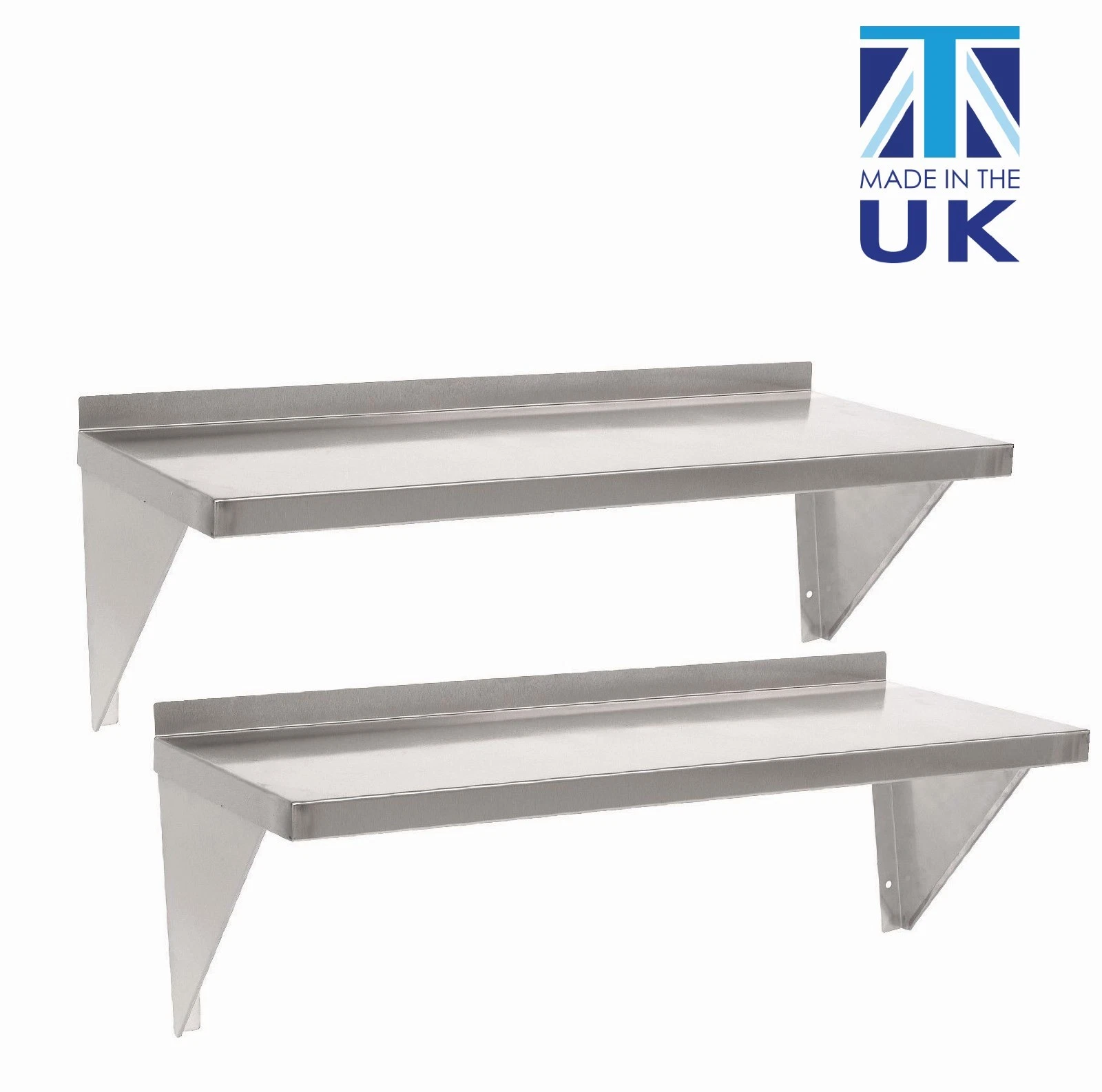 Stainless Steel Wall Shelf for Commercial Kitchens (Pack of 2)