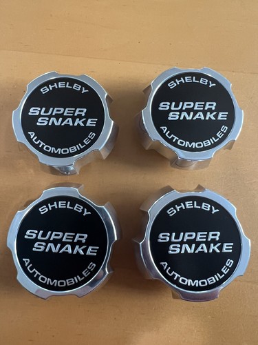 4 Shelby Super Snake 20” Alcoa Billet Center Caps With NOS OEM Raised Letter NR