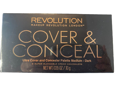 Revolution Ultra Cover & Conceal Palette Medium Dark Blendable Cream NEW Sealed