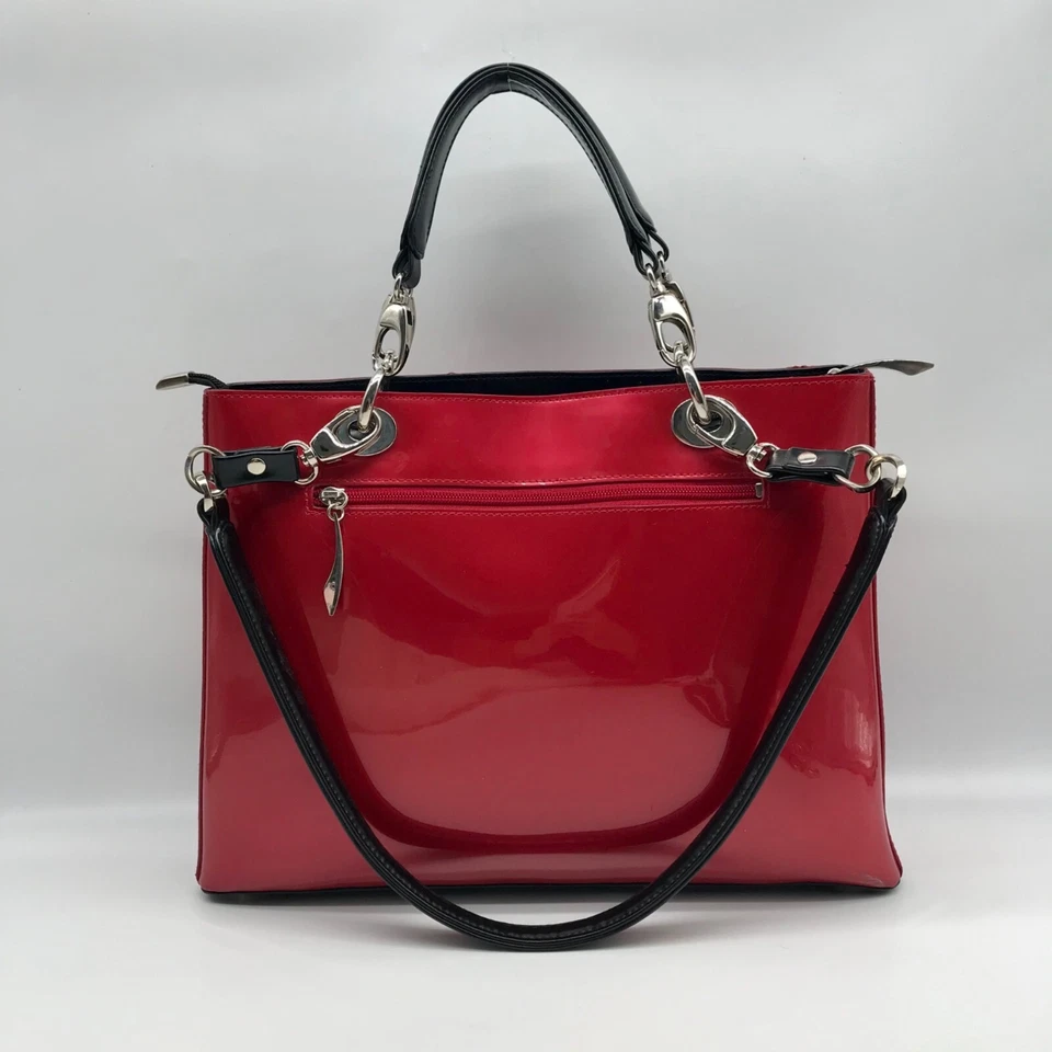 Bolso de hombro maletín de charol rojo Beijo Foto 2 de 4