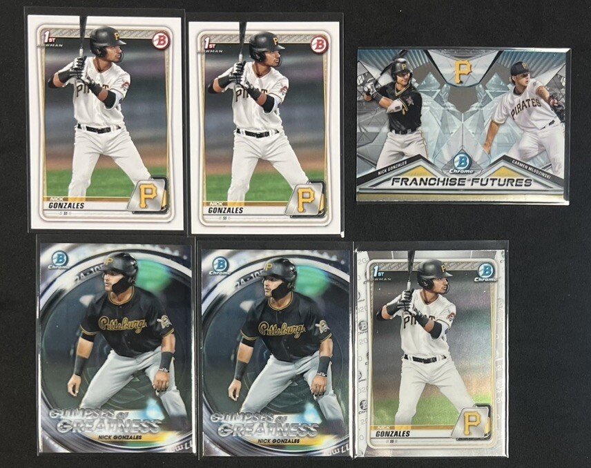 Nick Gonzales #BD-81 | 2020 Bowman Draft 1st Bowman Chrome/Base Lot x6