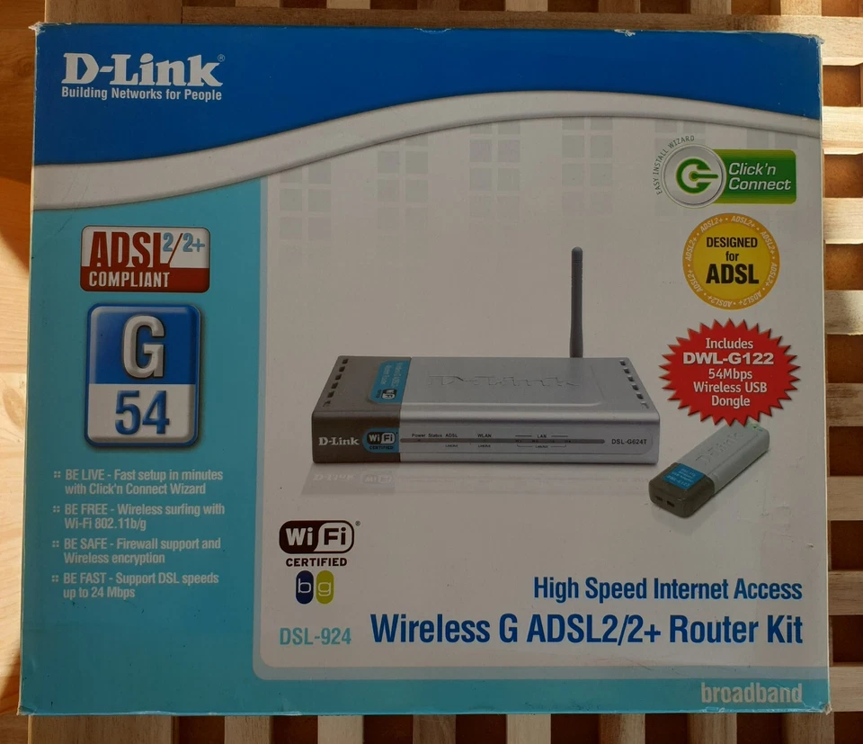 Wireless G ADSL2+ Router Kit DSL-924 - Image 2 of 4