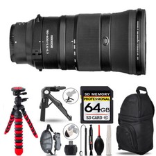 Nikon Z 180-600mm f/5.6-6.3 VR Lens Tripod Backpack-64GB Accessory Bundle