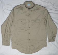 BIG MAC PENNEYS VINTAGE MENS WORK SHIRT KHAKI PENN-PREST SOIL RELEASE NO IRON
