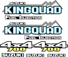 Suzuki KingQuad 700 750 450 Decal emblem graphic OEM sticker kit upgrade axi ax