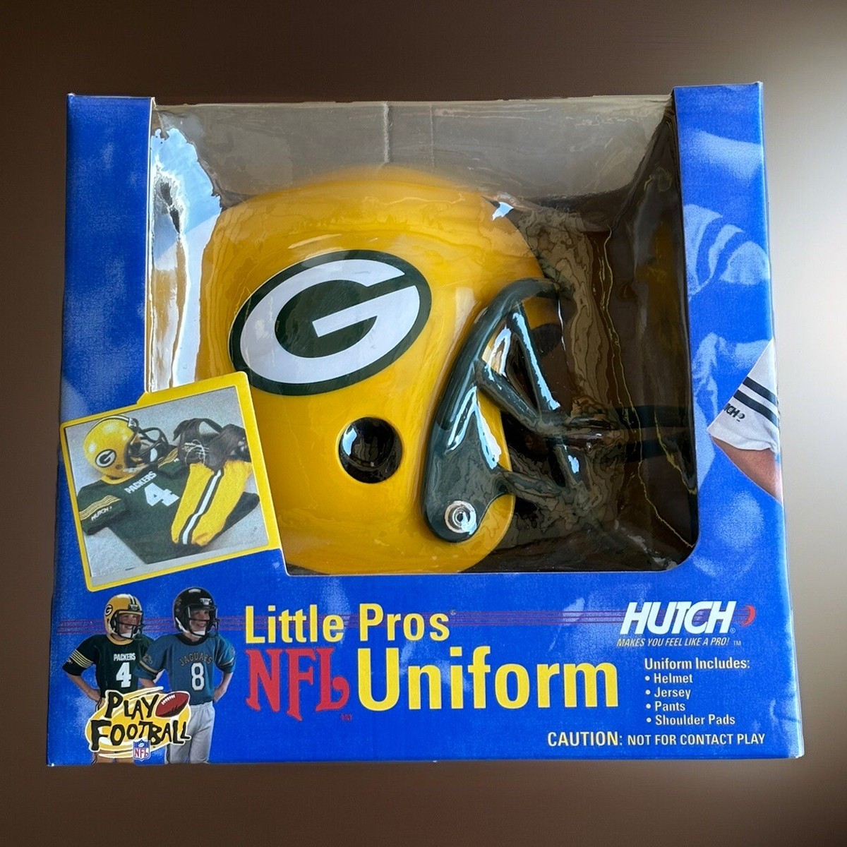 VINTAGE HUTCH LITTLE PROS NFL UNIFORM Green Bay Packers Helmet