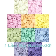 100 Sets KAM Snaps: PASTEL SPECTRUM Size 20 T5 Plastic Snap Buttons DIY Sewing