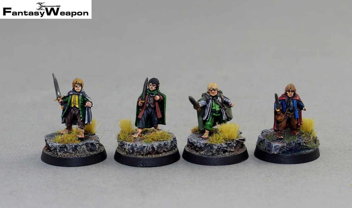 Hobbits Frodo Sam Merry Pippin Pro Painted Lotr lord of the