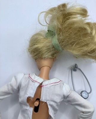 Doctor Doll「お口をあけて」First Lesson VTG Mattel Dr. Barbie 1999 Pediatrician Cradle Arms Move + 2