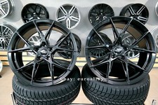 4 x 18 Inch 5x120 Forzza Oregon Style Black Wheels: Fits For BMW E46 E90 F10 F30