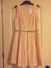 womens dress Eliza J eyelet cotton fit and flare size12 P