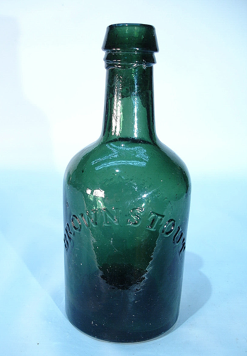 DYOTTVILLE GLASS WORKS PHILADA BROWN STOUT NICE EXAMPLE PONTILED SQUAT