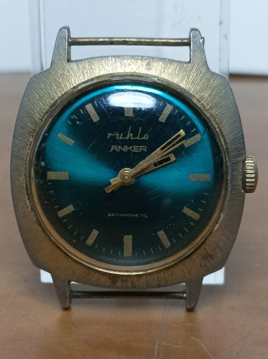 UMR RUHLA Orologio Sportivo Al Quarzo Uomo/Donna - Cassa Acciaio IP Nero, Cinturino Silicone, 10 ATM