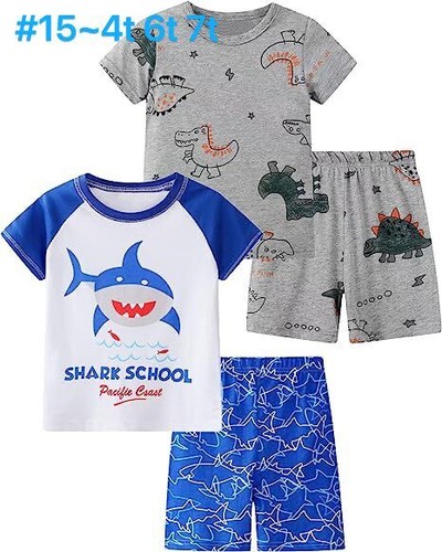 Girls / Boys 4 pc 95% cotton pajamas - Picture 18 of 31