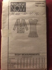 See & Sew 6453  Misses Jacket & Dress Sizes 12-14-16 No Envelope
