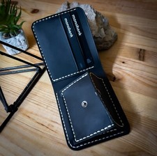Leather wallet. Handmade. Bifold wallet. Crazy Horse