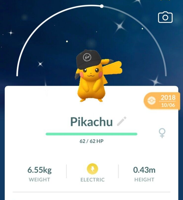 Pokémon Go - Shiny Pikachu Costume Lucario Hat (RARE) - T r a d e Go 1mil or 20k | UK