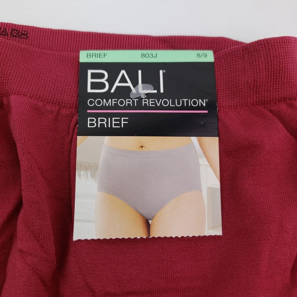 Bali Womens Sz 8/9 Spice Red Comfort Revolution Seamless Hi Cut Brief Underwear - Image 4 of 4