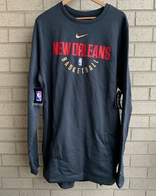 Nike New Orleans Pelicans NBA Authentic On Court Sweatshirt Sweater Grey XL-TT
