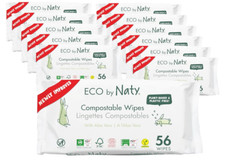 Eco by Naty Aloe Vera Baby Wipes  Plant Based Wipes, Compostable