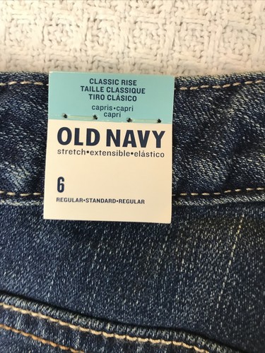 Girls Jeans Classic Rise Capri Stretch Denim Old Navy Size 6 Blue - Picture 3 of 9