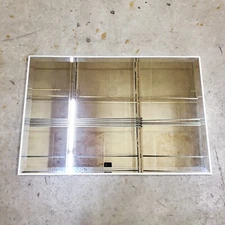 Large Brushed Aluminum Beveled Accent Mirror 24" x 36" | Hang Horz OR Vert - NEW