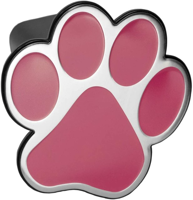 Dog Animal Paw Foot Emblem Metal Trailer Hitch Cover ( Fit 2" Receivers