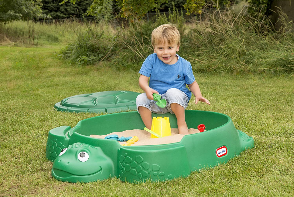 plastic turtle sandbox