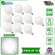 5W LED E27 Globe Bulb G80 Cool White Frosted Glass Energy Saving Edison Light
