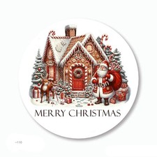 Santa's Shop Merry Christmas Scrapbook Stickers Holiday Favors Envelope Seals