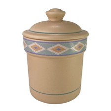Retro Canister Lid Treasure Craft Southwestern Ceramic Jar Vintage Made In USA