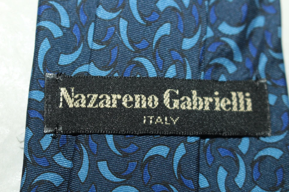 Corbata de seda NAZARENO GABRIELLI Hecha en Italia F71573 Foto 4 de 4
