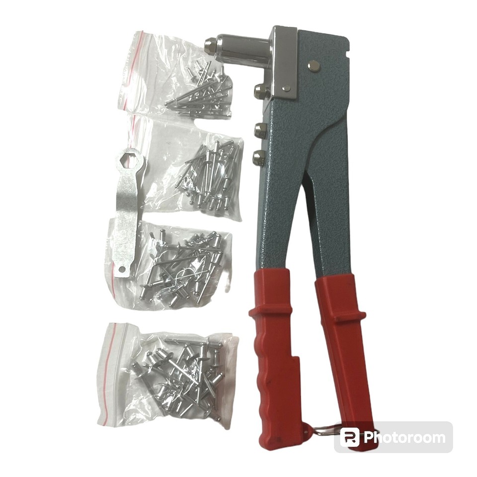 2 Way 60pc Gutter Pop Rivet Gun Hand Riveter Set Repair Tool, Heavy ...