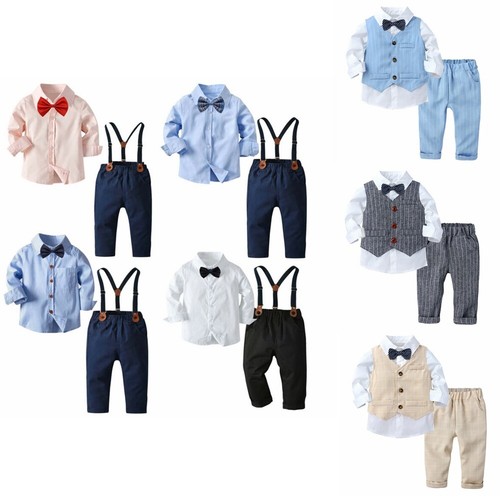 Baby Junge Anzug Smoking Hochzeit Taufe Festliche Kleidung Gentleman Outfits - Bild 1 von 56