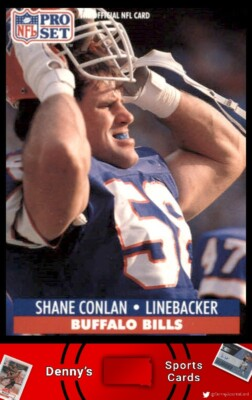 #ad #ad 1991 Pro Set FACT Mobil #75 Shane Conlan Buffalo Bills Football Card $1.75