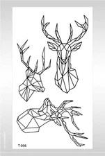  reindeer elk temporary tattoo flower wristband tattoos