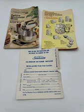 Vintage Sunbeam Deluxe MixMaster Mixer Instruction & Recipe Book 1979 + Catalog