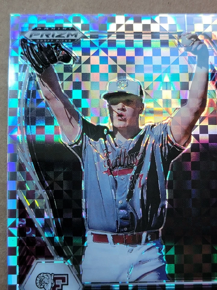 Matt Mikulski 2021 Panini Prizm Draft Picks Power Plaid Baseball Card 22/35 - Image 2 of 4