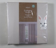 NEXT TUFTED BUNNY BLACKOUT THERMAL EMBROIDERED EYELET CURTAINS 117X137CM KIDS