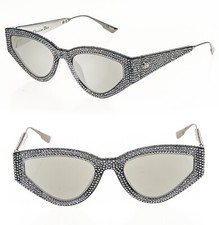 CHRISTIAN DIOR CATSTYLE 1S Gray Silver Mirrored LIMITED Sunglasses CATSTYLEDIOR