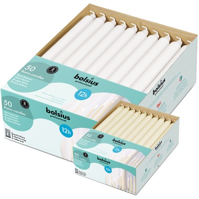 Tafelkerzen extra lang 290/22 mm 50er Pack Bolsius-Haushaltskerzen RAL Qualität